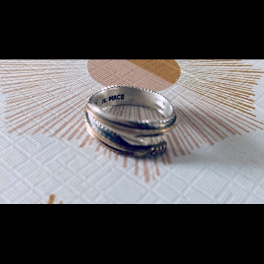 Art Deco Feather Ring